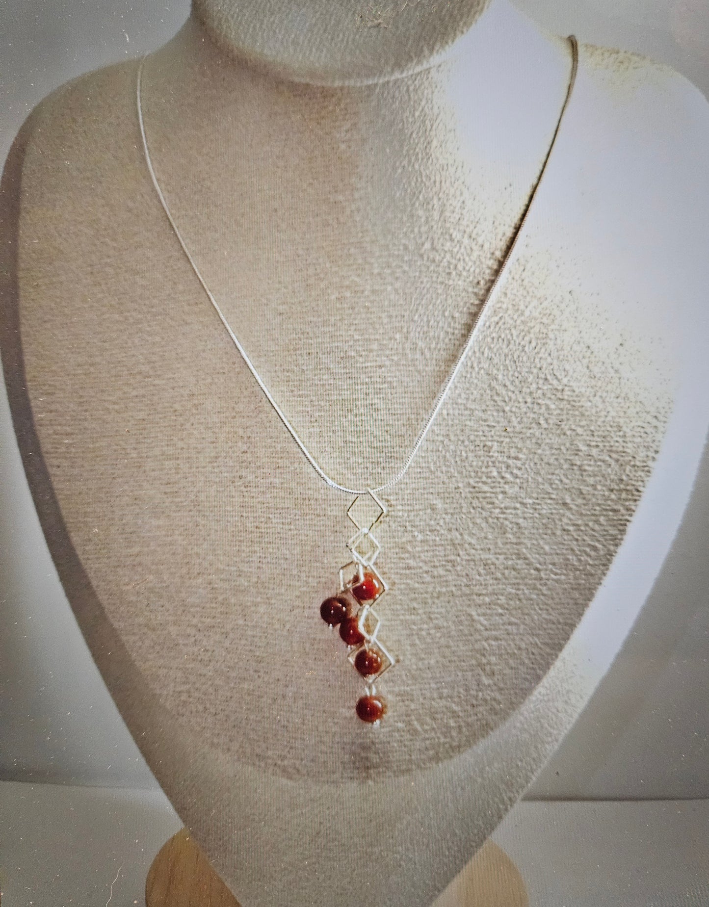 Carnelian centerpiece necklace